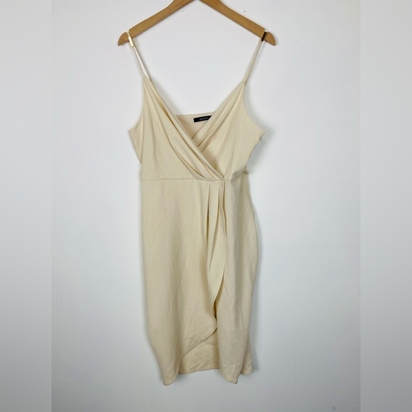 Ark & Co Cocktail Dress with Gold Accents, Large, Cream Mini Dress with Belt - Picture 16 of 16